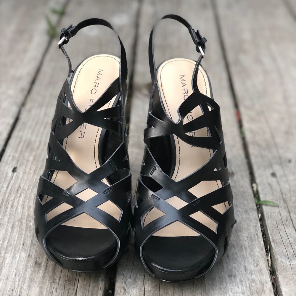 Marc Fisher Black Heeled Sandal